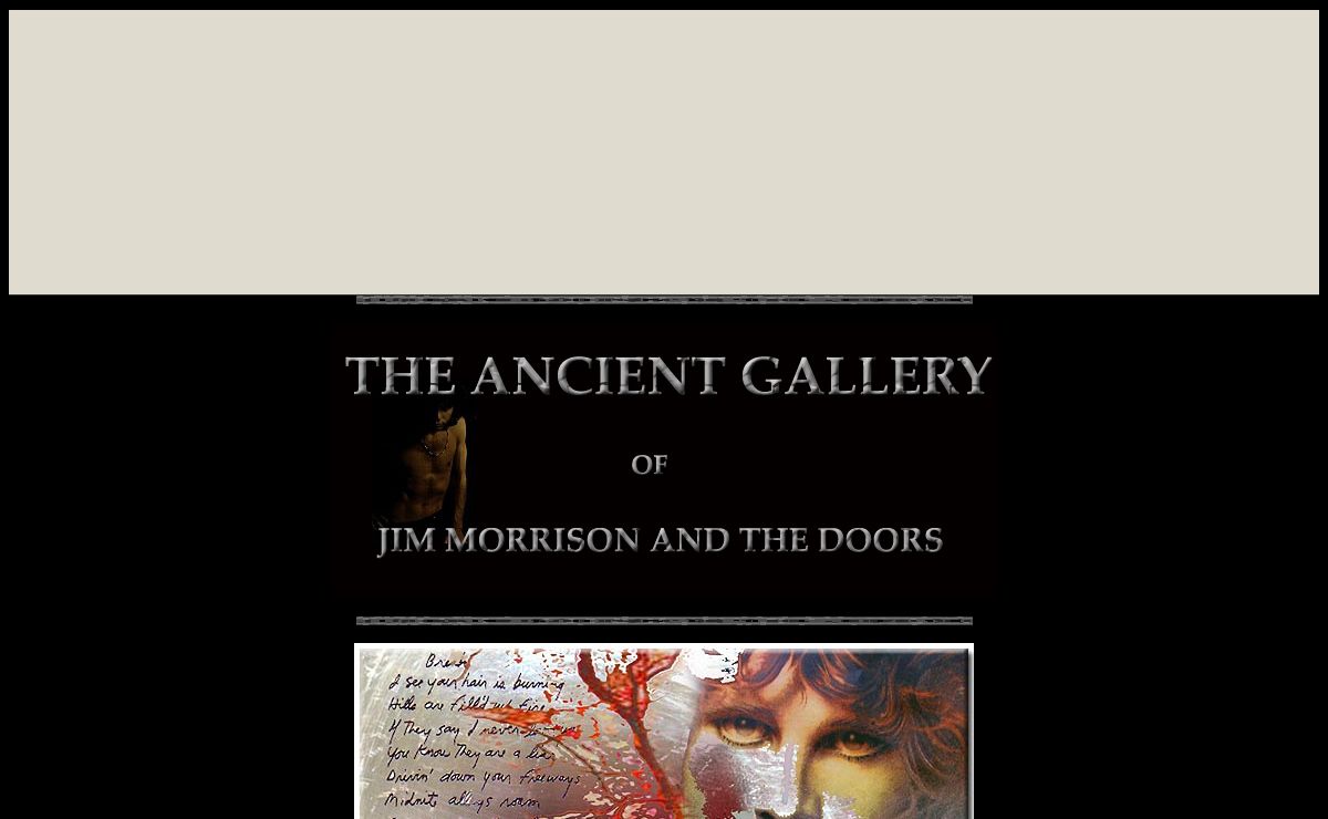 The Ancient Gallery - Intro Page