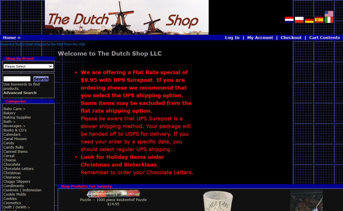 The Dutch Shop LLC your store for Dutch groceries. - The Best in the Business Since 1999
