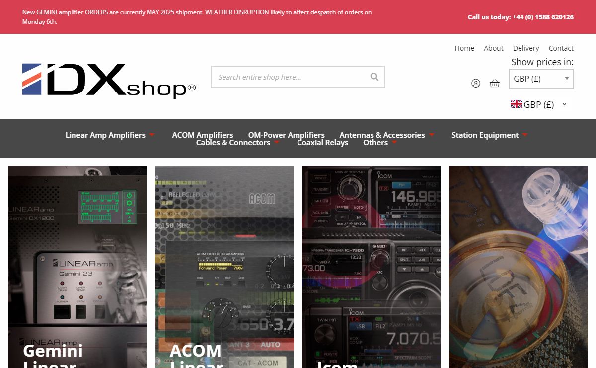 The DX Shop - Amplifiers, Transceivers, Coax, Antennas, Rotators etc.