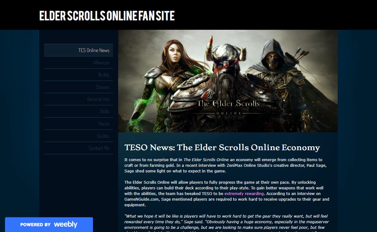 Elder Scrolls Online Fan Site - TES Online News
