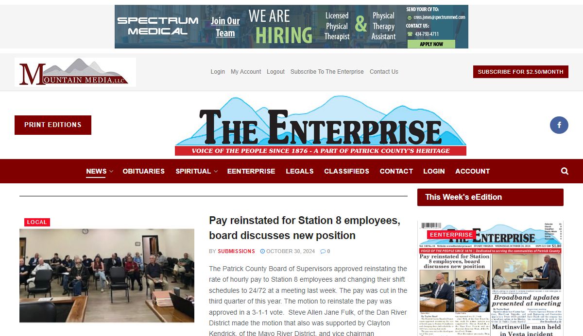 The Enterprise – Voice of the people since 1876