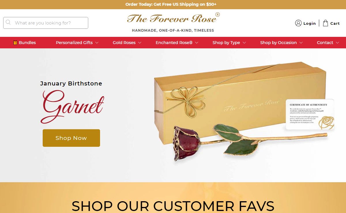 The Forever Rose - Official Site | Real Roses Dipped in 24K Gold