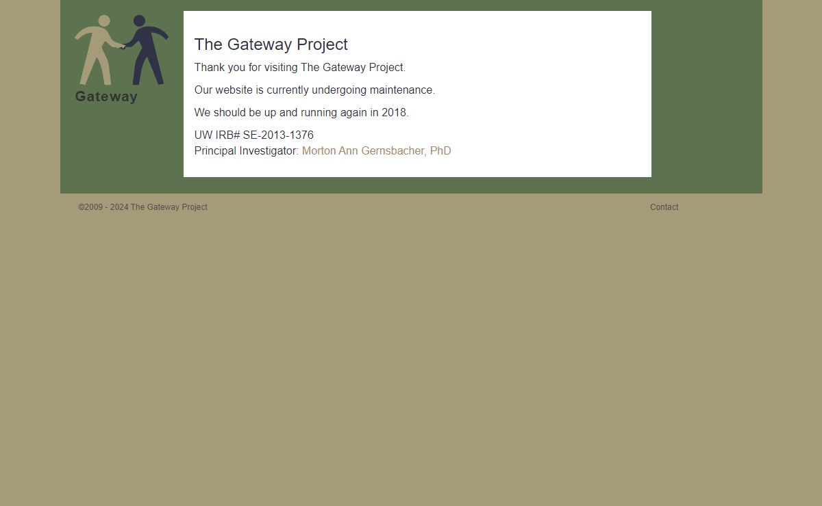 The Gateway Project: Under Construction