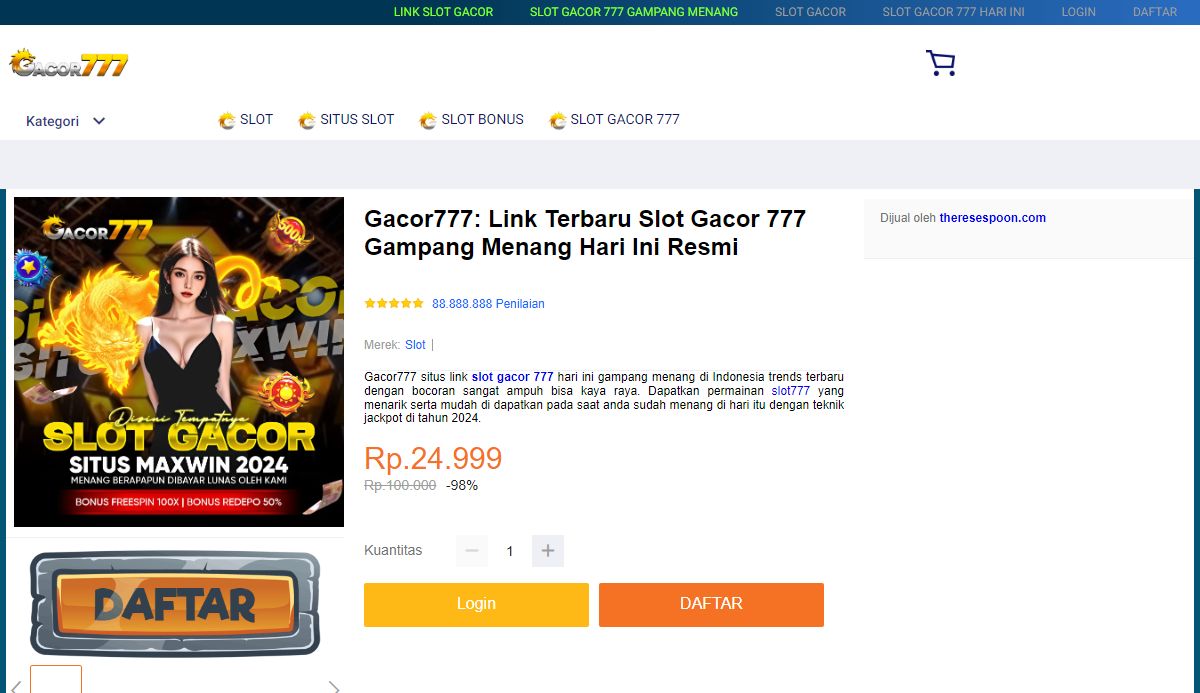 Gacor777: Link Terbaru Slot Gacor 777 Gampang Menang Hari Ini Resmi
