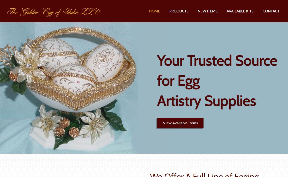 Distributor of Egg Artistry Supplies | The Golden Egg of Idaho, LLC