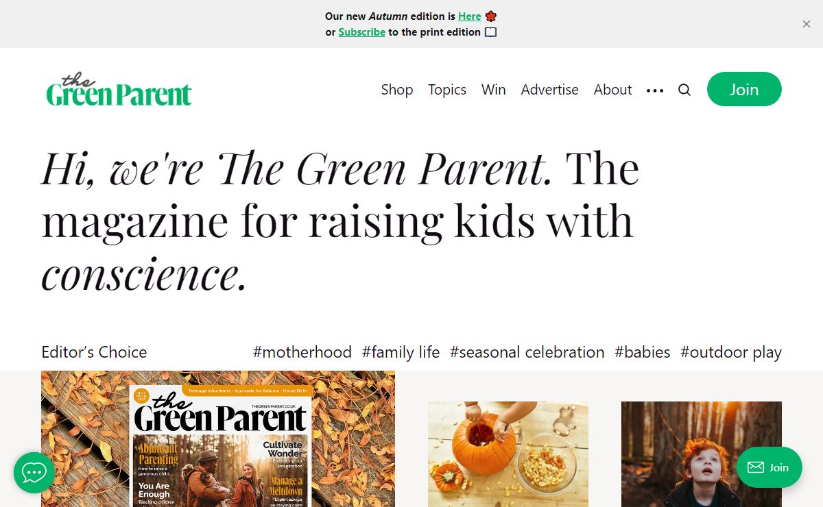 The Green Parent: The magazine for raising our kids with conscience