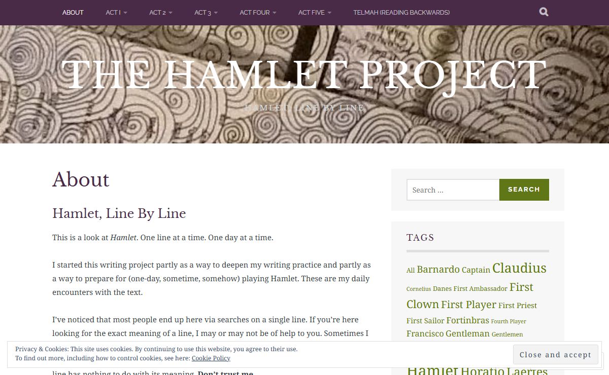 The Hamlet Project – Hamlet, line by line