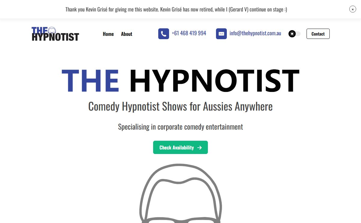 The Hypnotist - Gerard V - Australian Stage Hypnotist (formerly Kevin Grisé)