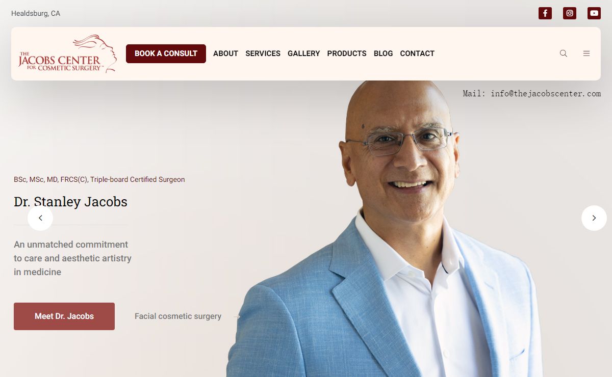 The Jacobs Center for Cosmetic Surgery - Facial plastic surgery, hair restoration, injectables in Healdsburg