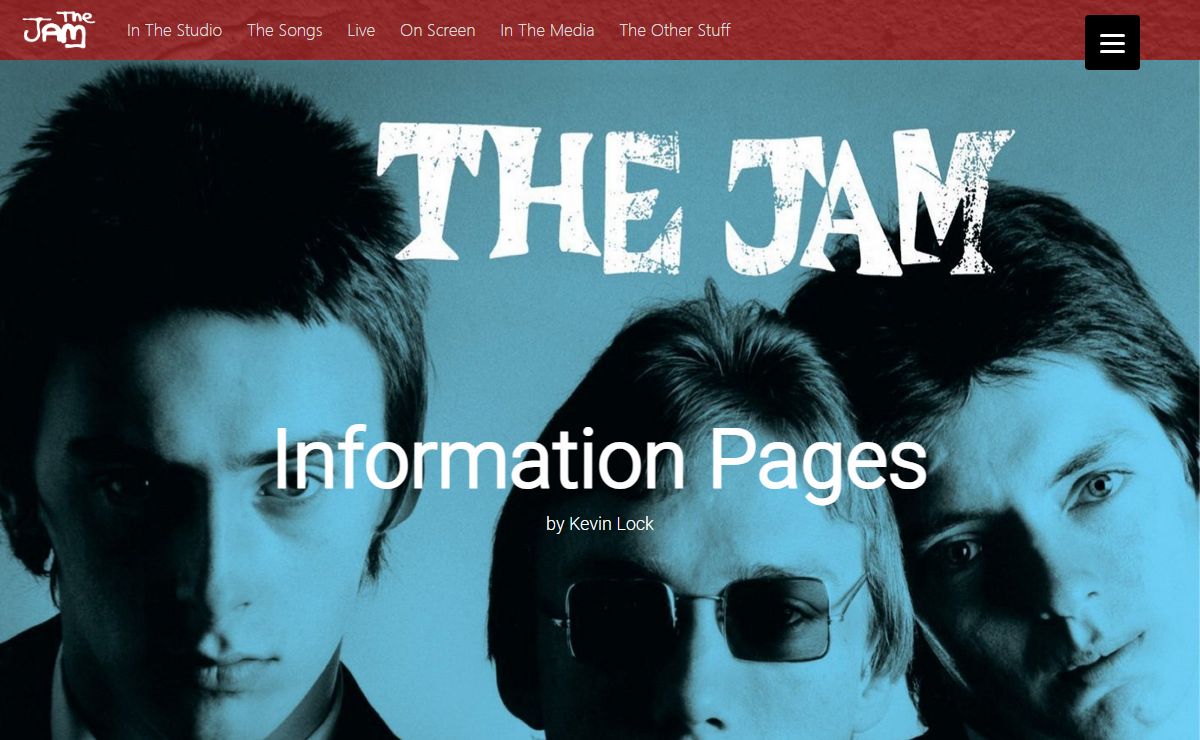 The Jam Information Pages by Kevin Lock | Everything you ever wanted to know about The Jam!
