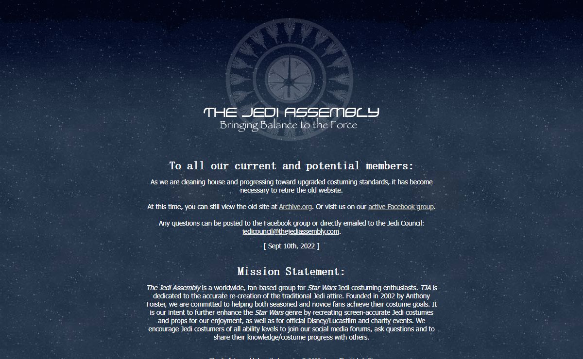 The Jedi Assembly | Bringing Balance to the Force