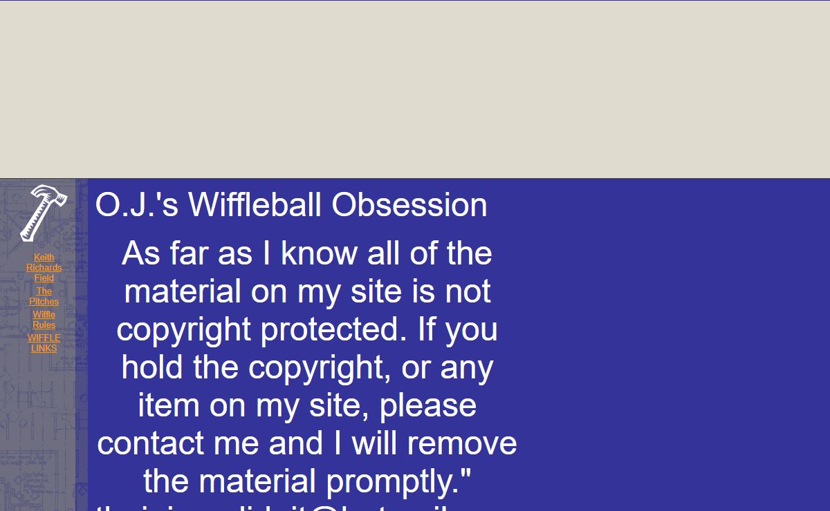 O.J.'s Wiffleball Obsession