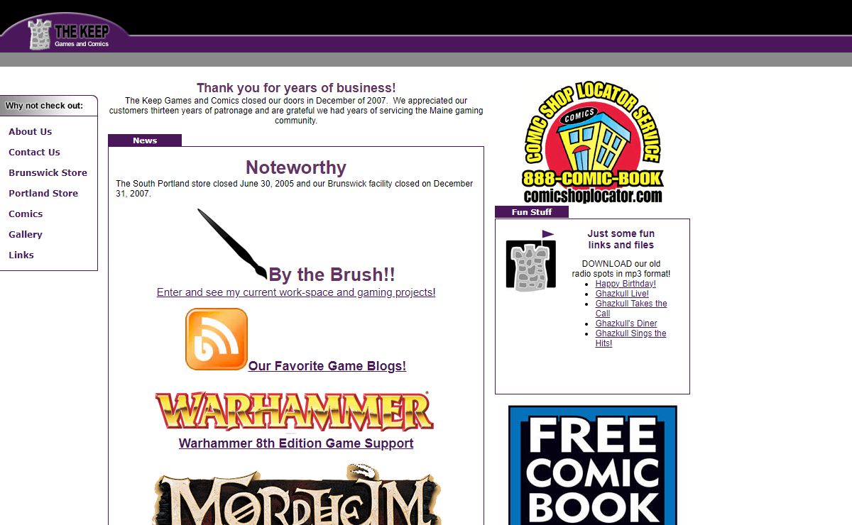 The Keep Games and Comics