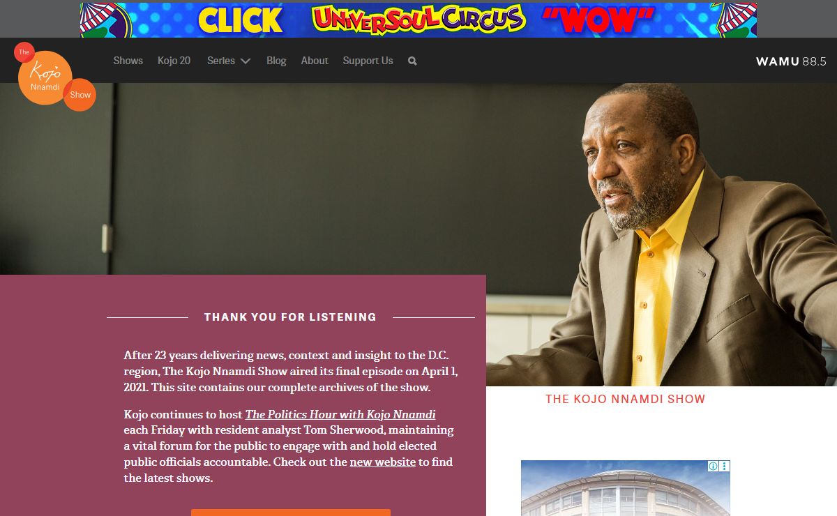 The Kojo Nnamdi Show - Connecting your neighborhood with the world