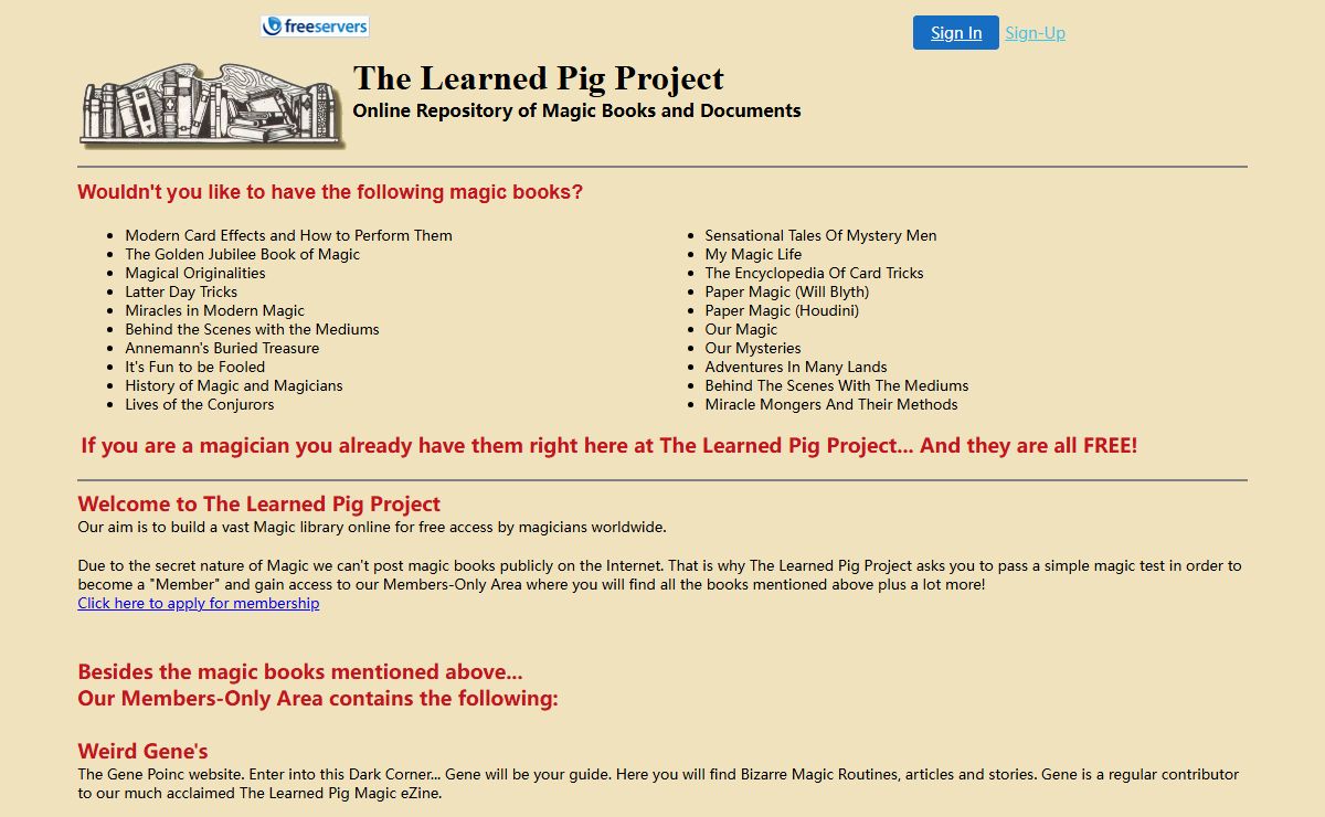The Learned Pig Project Home Page