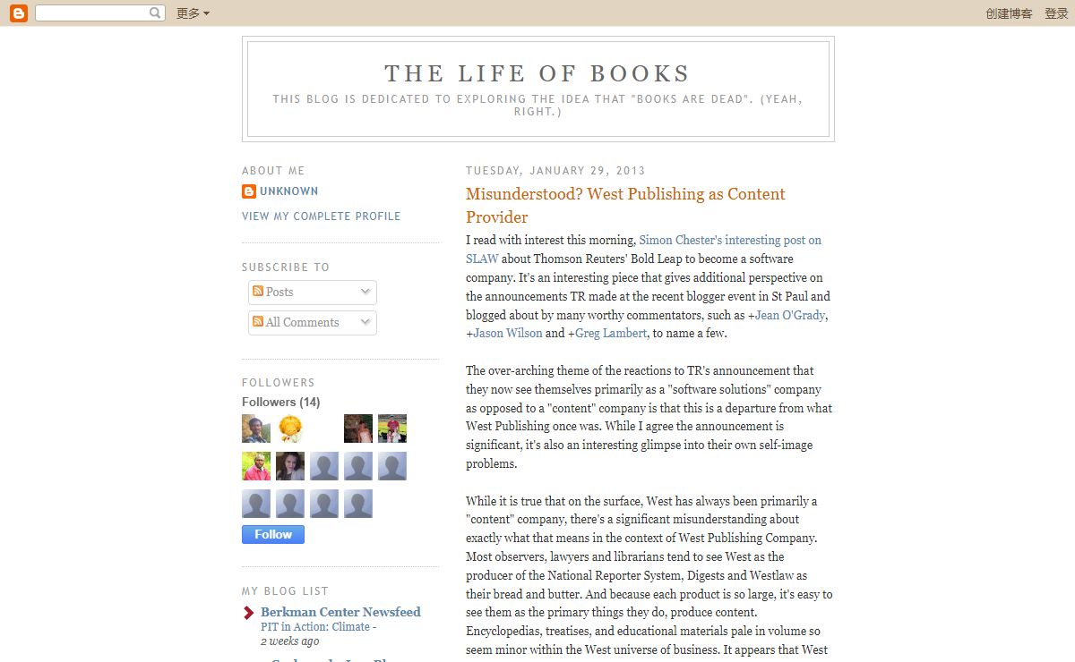The Life of Books