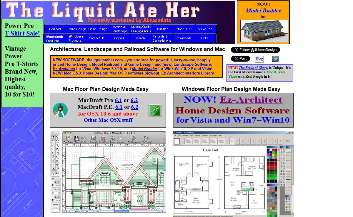 New: Windows 7/8/10, Vista, and now Mac OS X Home Design Software and Great Model Train Software Too!