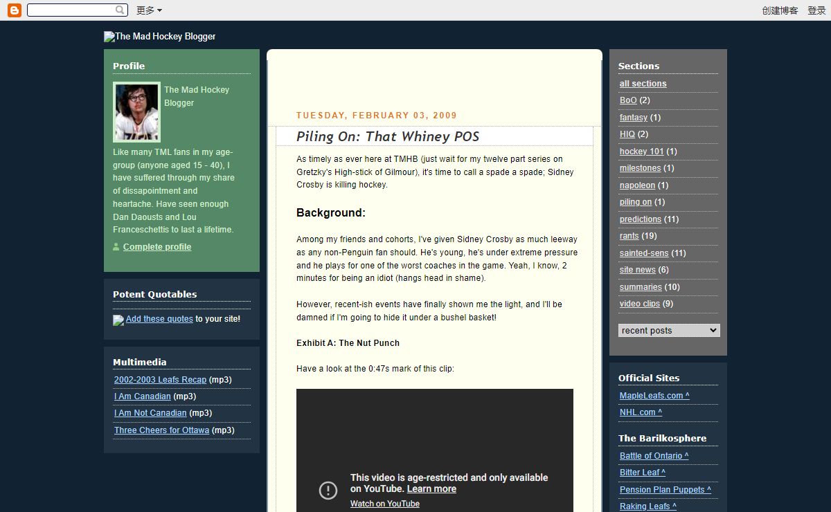 The Mad Hockey Blogger / hockey insight served daily