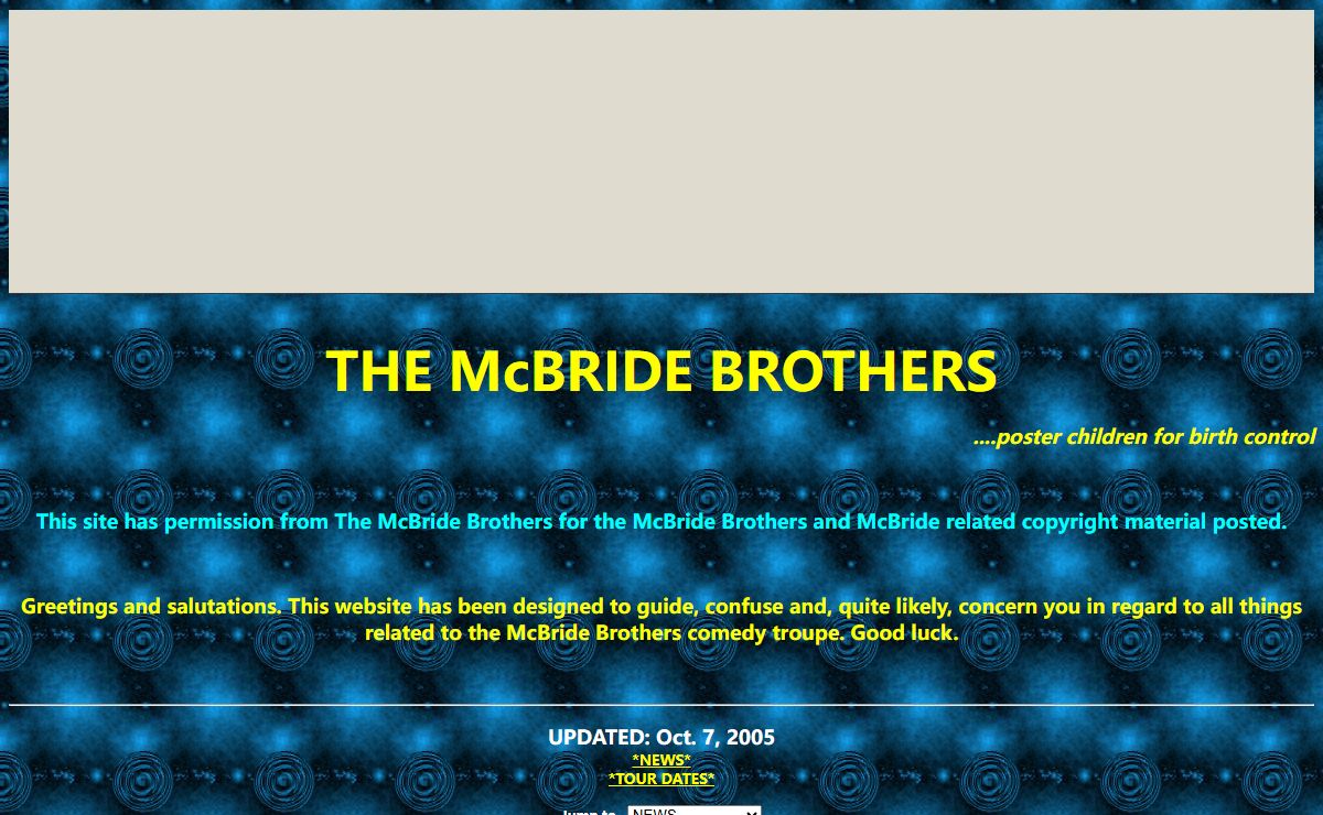 THE McBRIDE BROTHERS ***the official site***