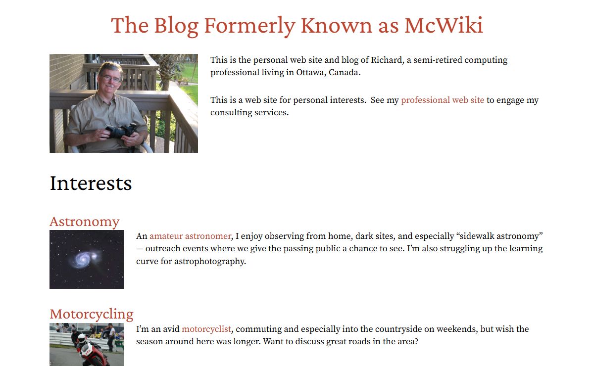 The Blog Formerly Known as McWiki