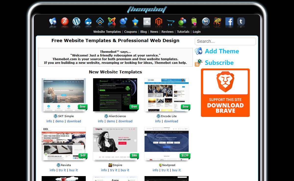 Free Website Templates & Professional Web Design | Themebot
