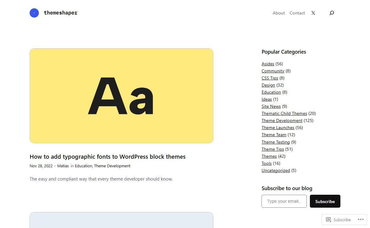 ThemeShaper – Shaping WordPress themes since 2008.