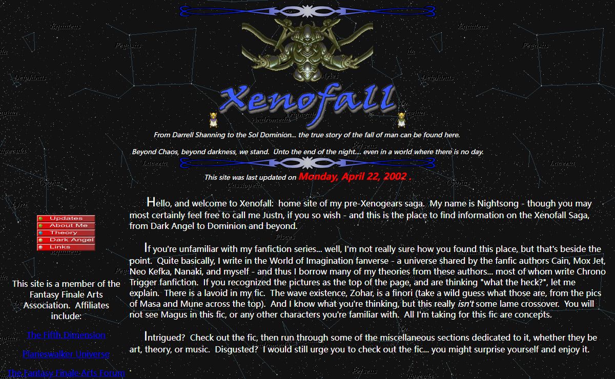Xenofall:  The home of all that relates to the Destruction Saga.