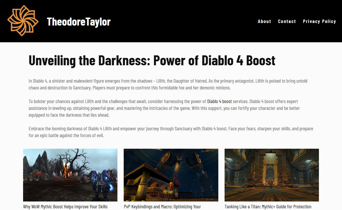 Accelerate Your Progress with Diablo 4 Boost
