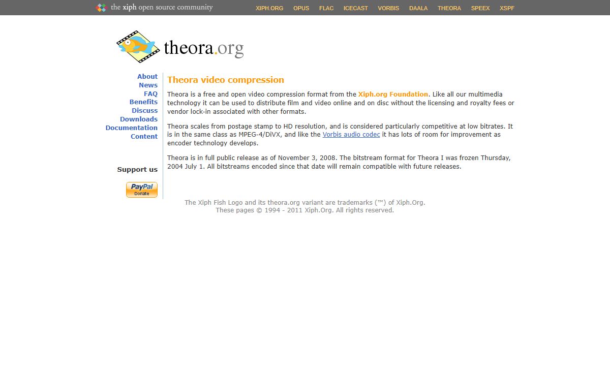 Theora.org :: main - Theora, video for everyone