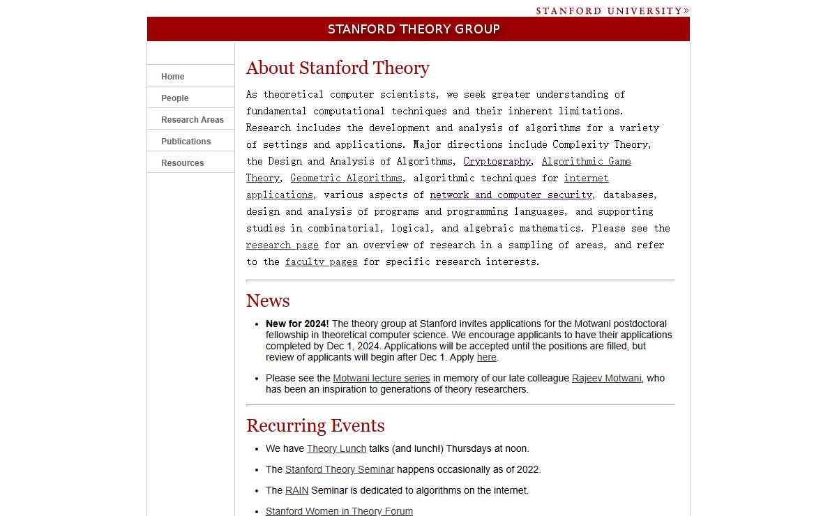 Stanford CS Theory