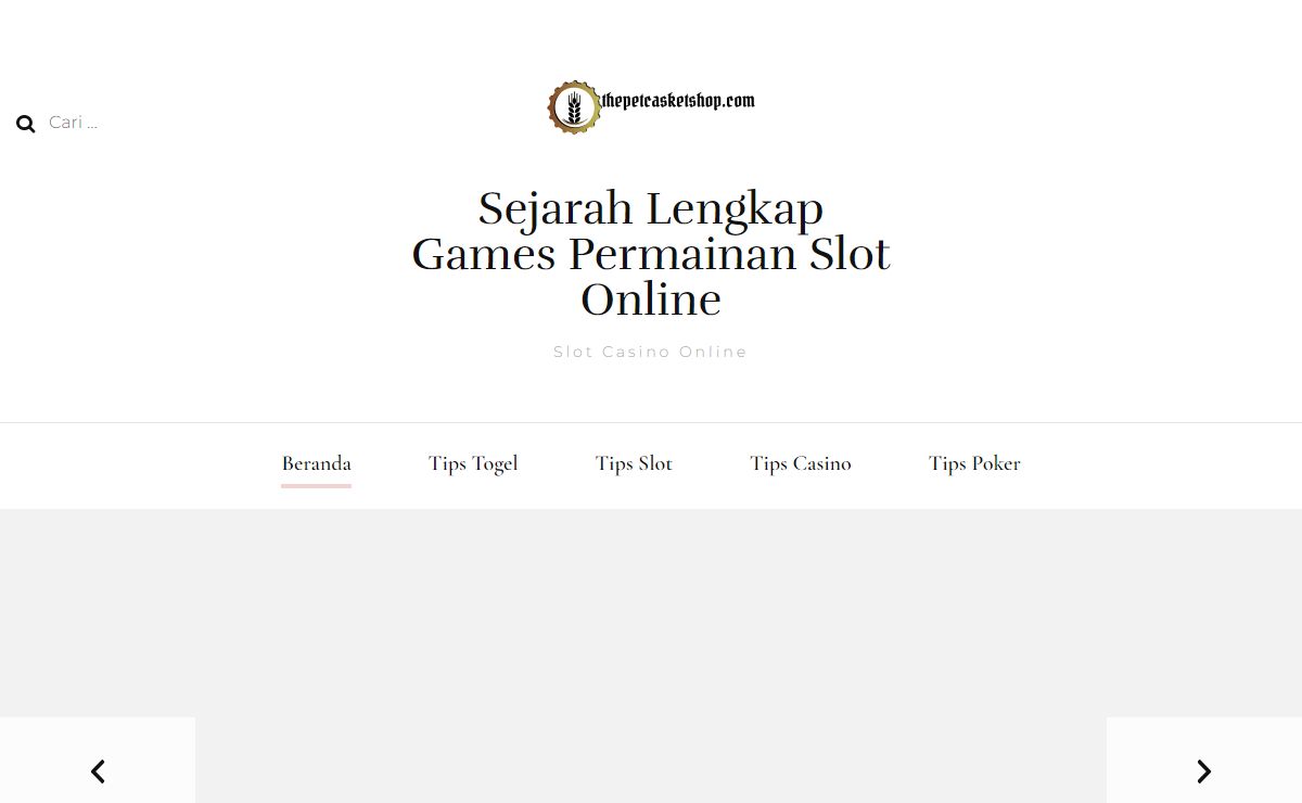 Sejarah Lengkap Games Permainan Slot Online - Slot Casino Online