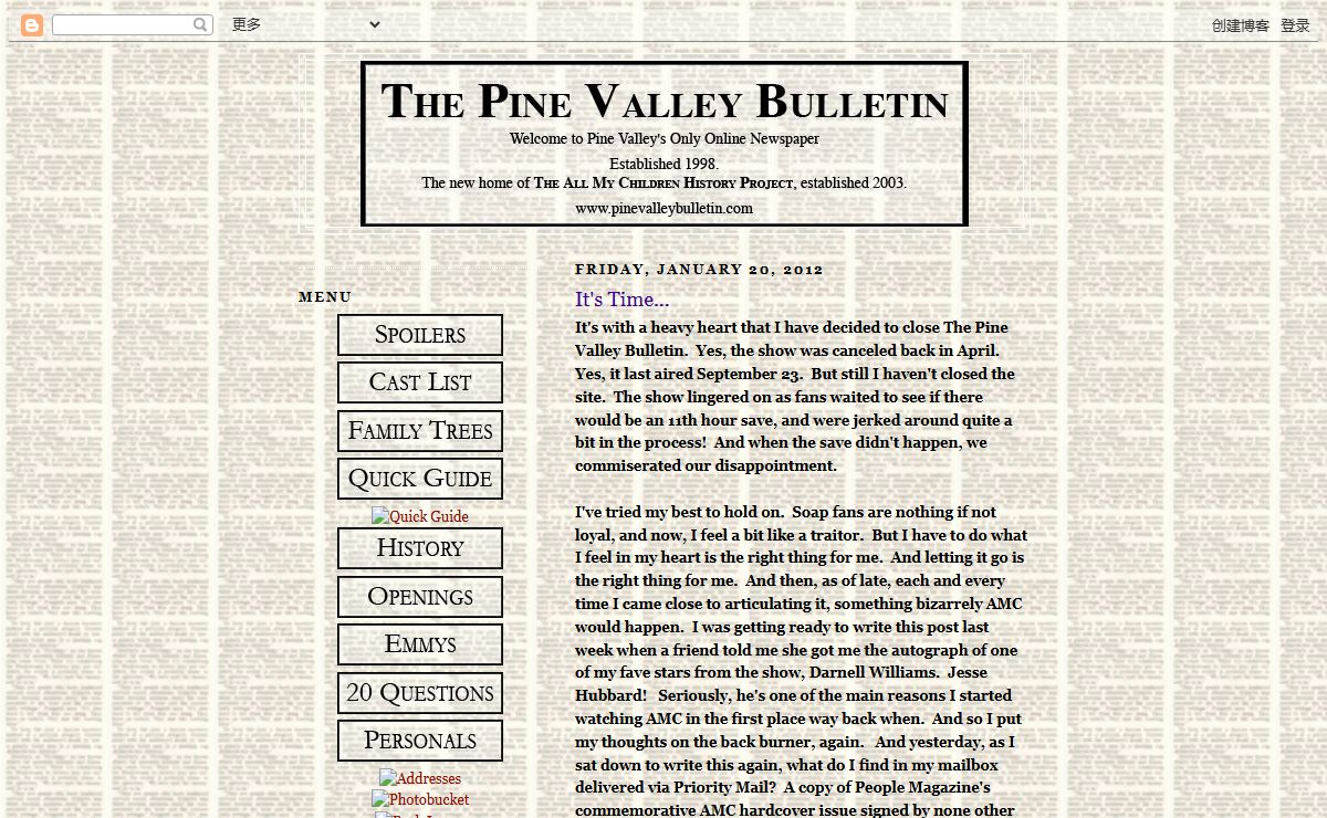 The Pine Valley Bulletin