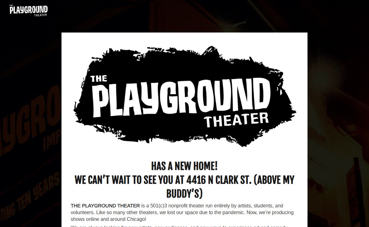 The Playground Theater · Home