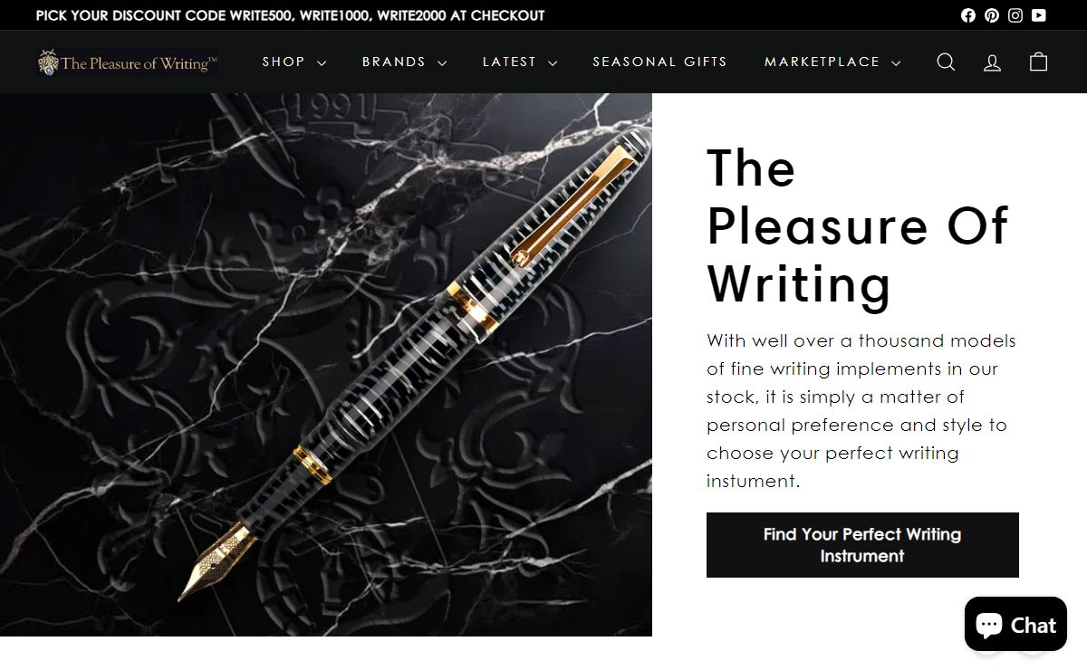 Fine Pens & Writing Instruments Store | The Pleasure of Writing