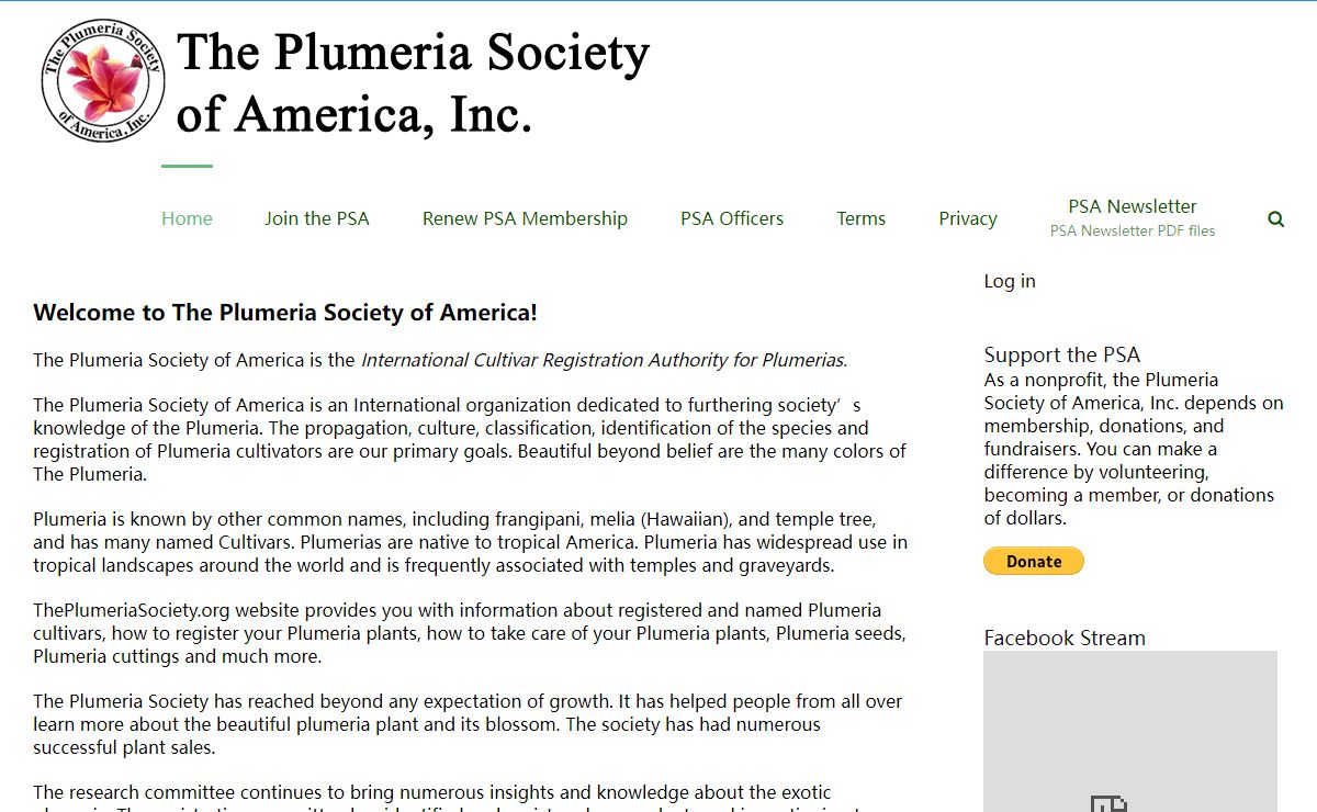 The Plumeria Society of America, Inc. – The Plumeria Society of America, Inc
