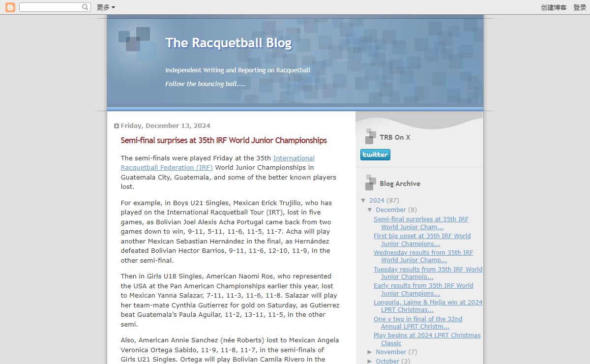 The Racquetball Blog