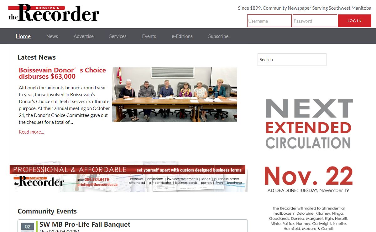 Southwestern Manitoba News - The Recorder