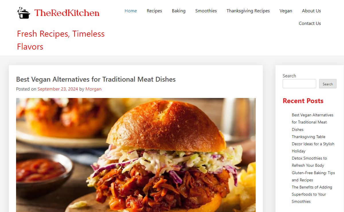 The Red Kitchen - Delicious Recipes, Baking, Smoothies, and More