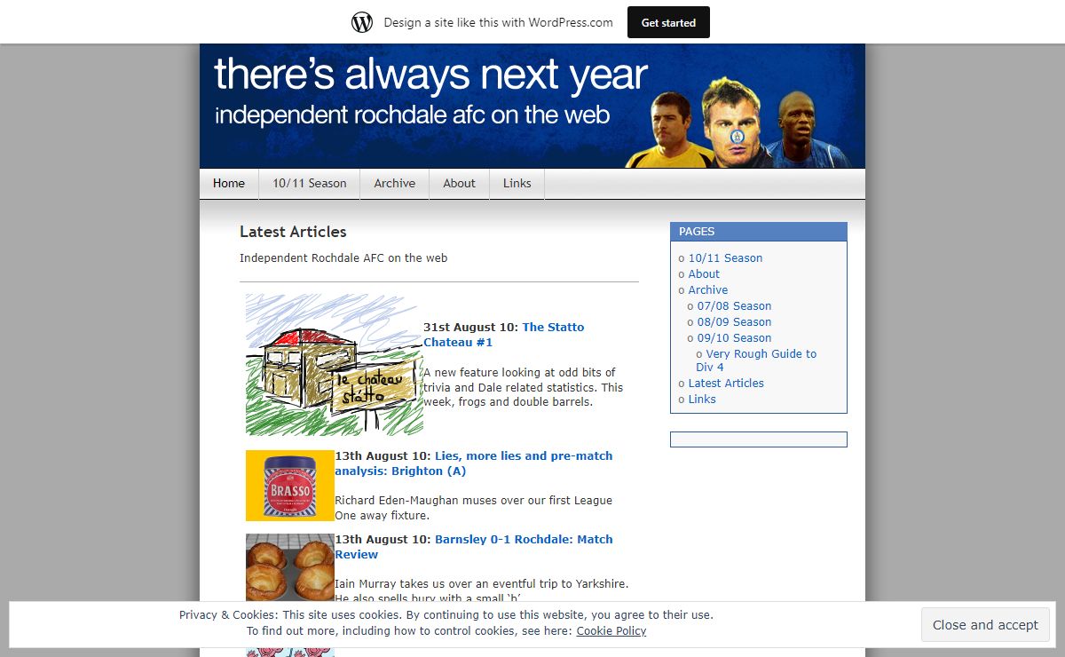 There's Always Next Year | Independent Rochdale AFC on the web