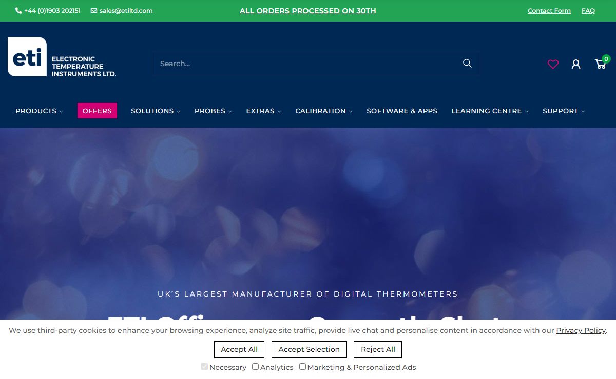 ETI | UK Thermometer Specialists | Buy Thermometers Online