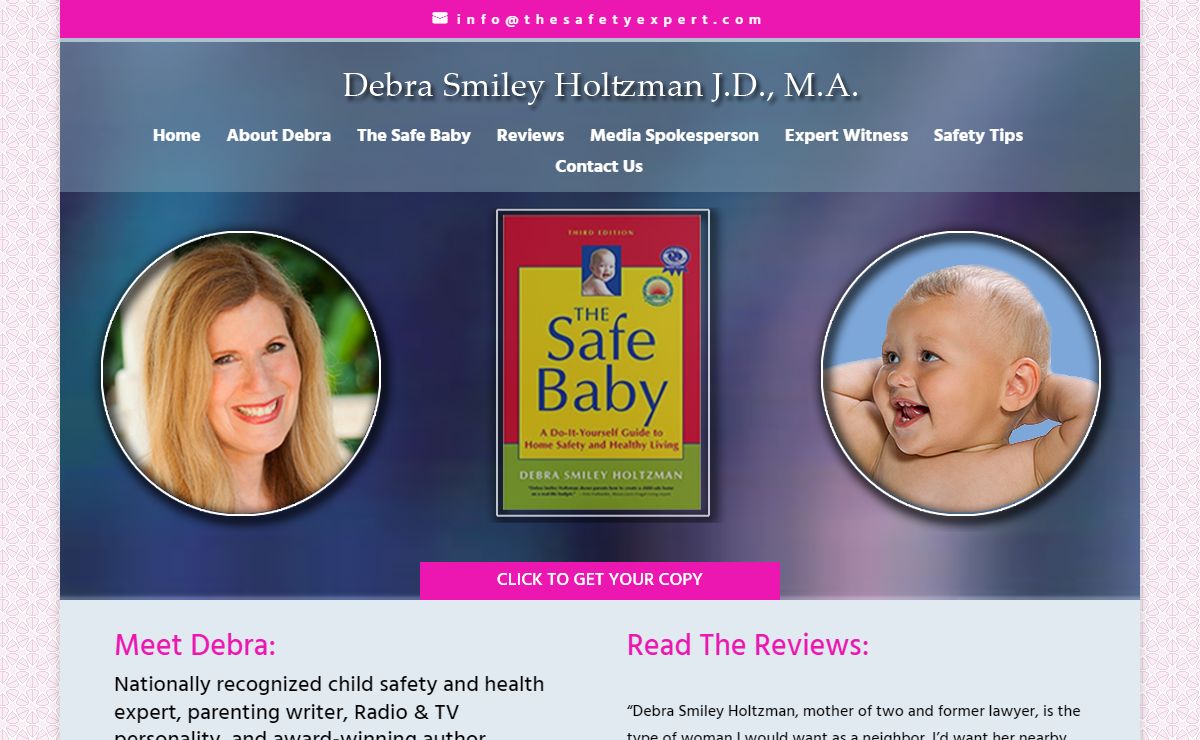 Make Room for Baby's" Debra Smiley Holtzman and her new book, The Safe Baby.