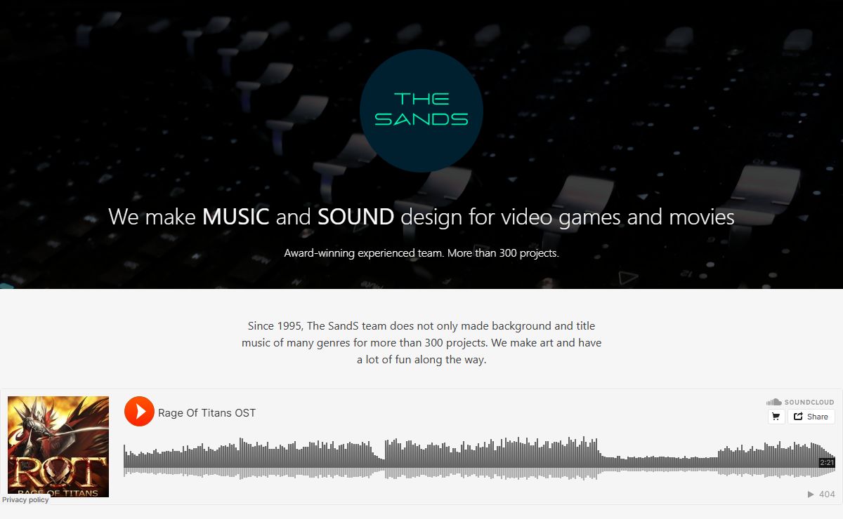 The SandS: video game music, ambients, sound effects and voiceover