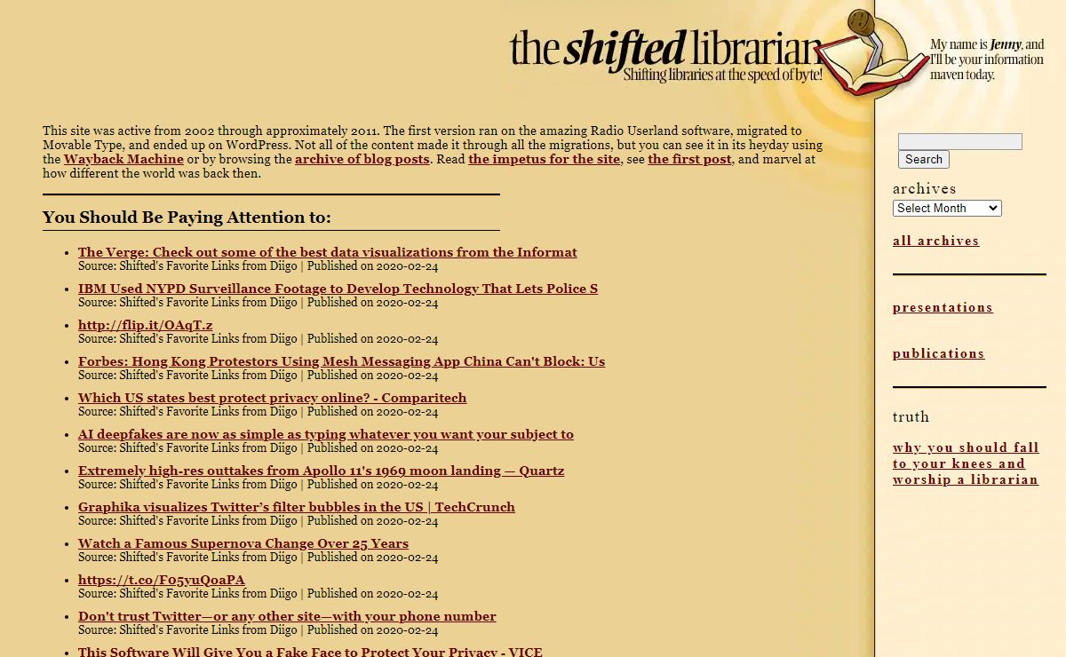 The Shifted Librarian