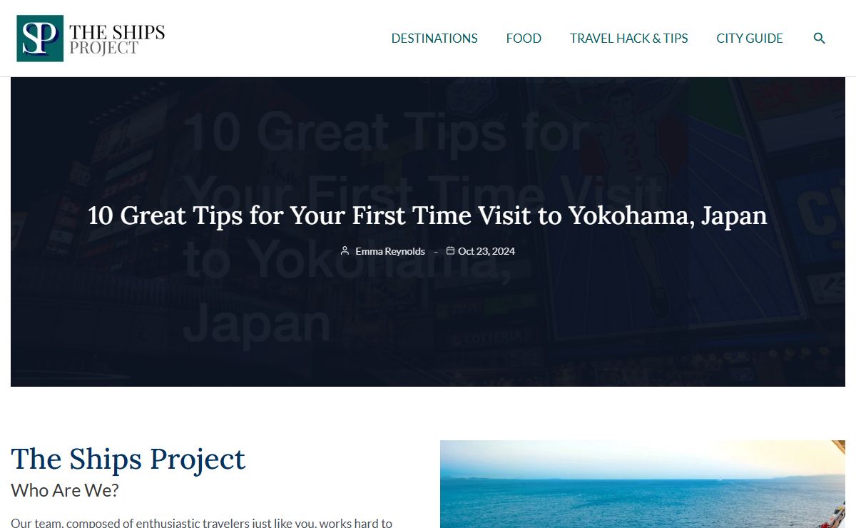 Where travel dreams set sail - The Ships Project