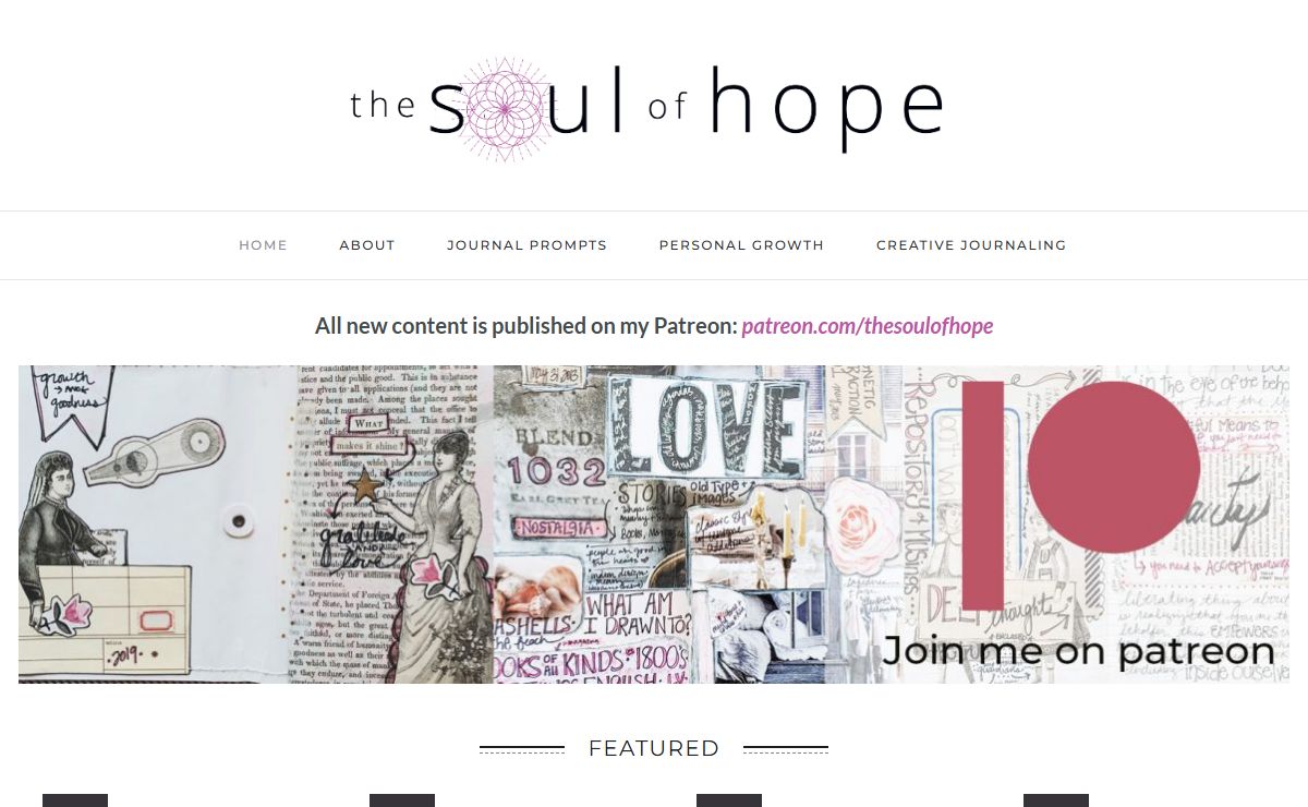 the soul of hope – creative journaling for memory keeping & personal growth