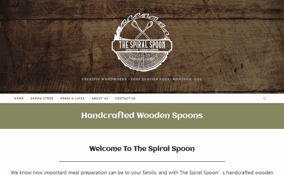 Handcrafted Wooden Spoons Made in USA - The Spiral Spoon