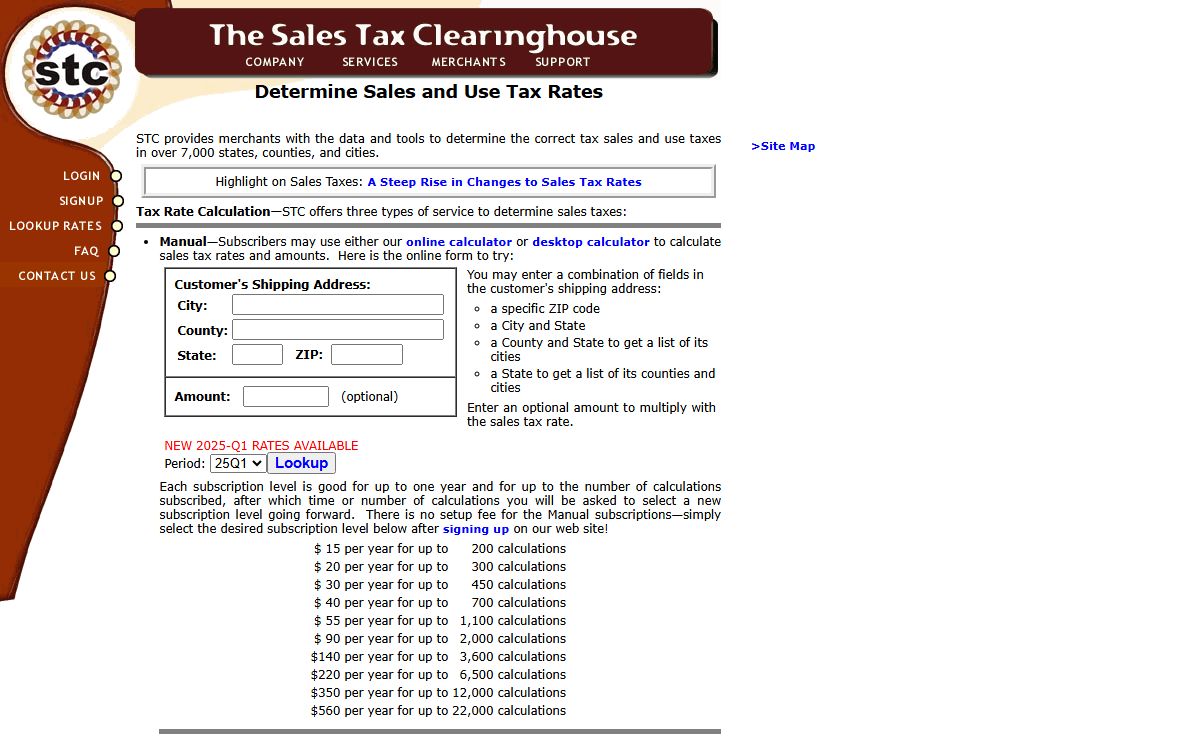 Sales Tax Clearinghouse