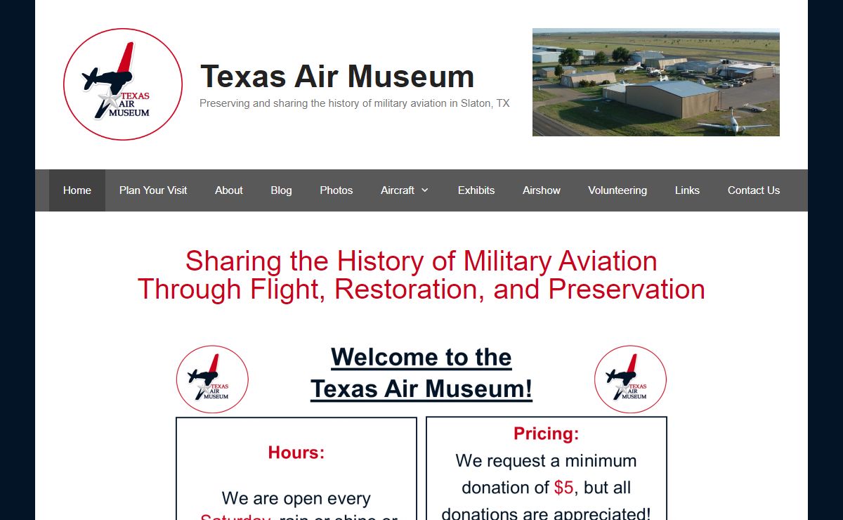 Texas Air Museum – Preserving and sharing the history of military aviation in Slaton, TX