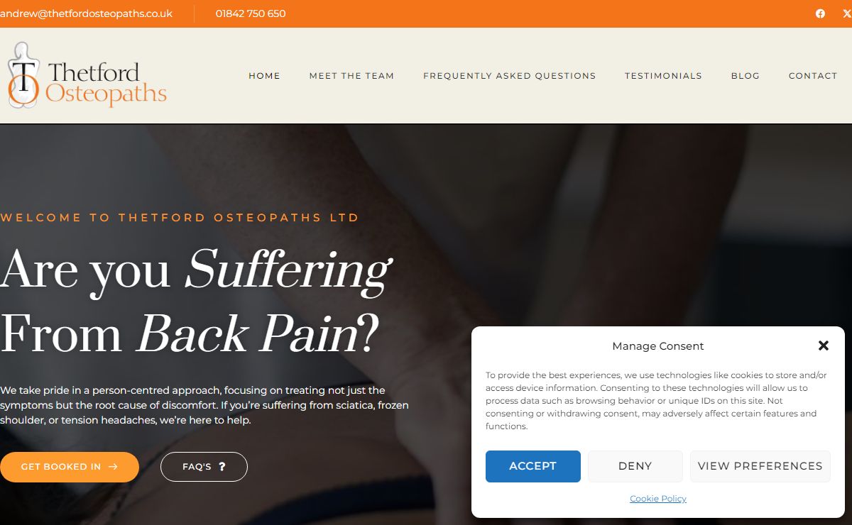 Osteopaths | Thetford Osteopaths Ltd