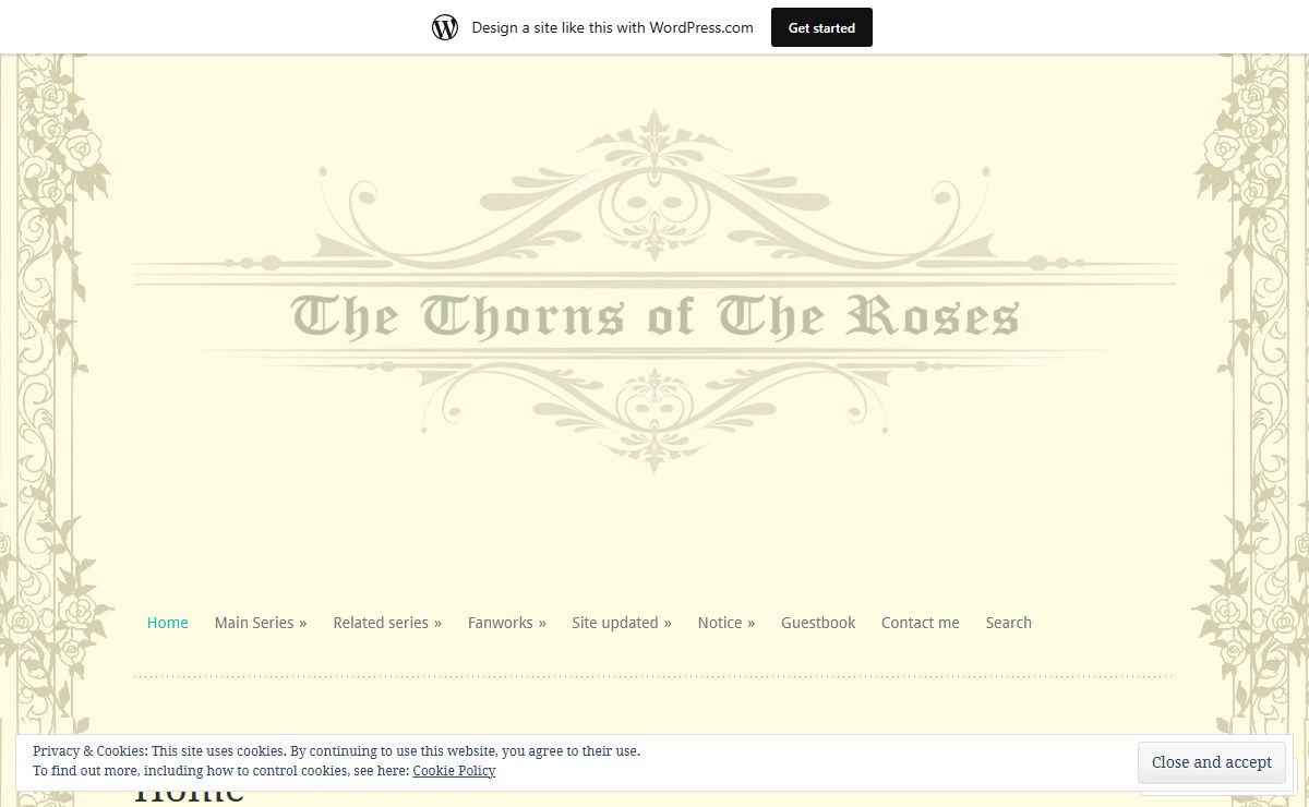 The thorns of the roses